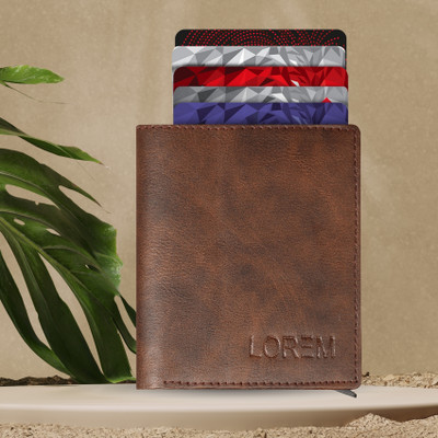 LOREM Men Casual, Evening/Party, Formal, Travel, Trendy Brown Artificial Leather Wallet(9 Card Slots)