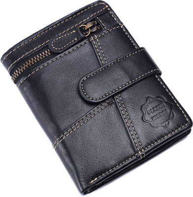 PLAZER WARES Men Trendy, Formal, Casual, Evening/Party Black Genuine Leather Wallet(5 Card Slots)