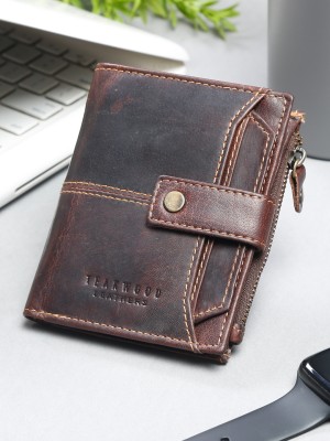 Teakwood Leathers Men Casual Brown Genuine Leather Wallet(2 Card Slots)