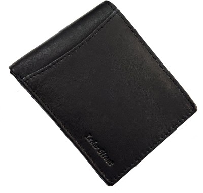 Leder Street Men Formal, Trendy, Travel Black Genuine Leather Wallet(10 Card Slots)