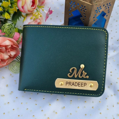 Navya Royal Art Men Casual, Formal, Evening/Party, Formal, Trendy Green Artificial Leather, Genuine Leather Wallet(5 Card Slots)