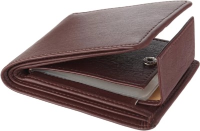 ELISH HUB Men Casual Brown Artificial Leather Wallet(9 Card Slots)