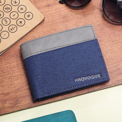PROVOGUE Men Casual, Ethnic, Travel, Trendy Blue Artificial Leather Wallet(5 Card Slots)
