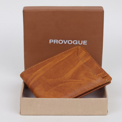 PROVOGUE Men Casual, Formal Tan Artificial Leather Wallet(5 Card Slots)