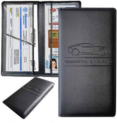 Chidakash Men & Women Travel, Formal Black, Grey Genuine Leather Document Holder(6 Card Slots)