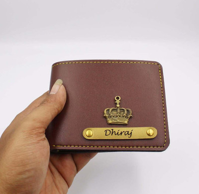 Navya Royal Art Men Casual, Ethnic, Evening/Party, Formal, Travel, Trendy Brown Artificial Leather, Genuine Leather Wallet(5 Card Slots)