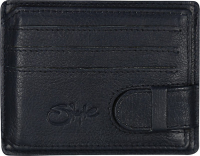 Kan Men Black Genuine Leather Card Holder(8 Card Slots)
