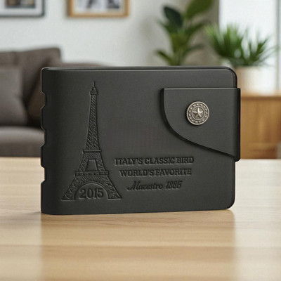 ZEPH Enterprises Men Casual Black Artificial Leather Wallet(5 Card Slots)