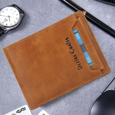 DEZiRE CRAfTS Men Trendy, Travel, Evening/Party, Casual, Ethnic Tan Artificial Leather Wallet(8 Card Slots)