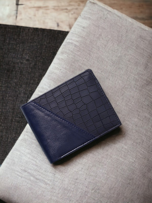IXORA Men Blue Artificial Leather Wallet(5 Card Slots)