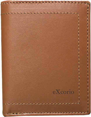 modix Men Tan Genuine Leather Wallet(10 Card Slots)