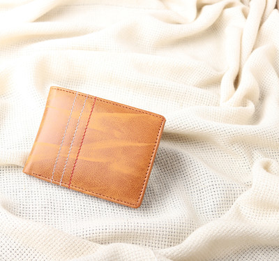 HENEDA Men Formal Tan Artificial Leather Wallet(5 Card Slots)