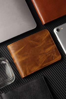 JND Men Casual Tan Artificial Leather Wallet(5 Card Slots)