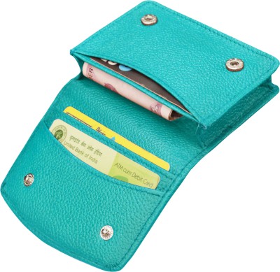 ABYS Men & Women Casual, Formal, Trendy, Travel Green Genuine Leather Card Holder(10 Card Slots)