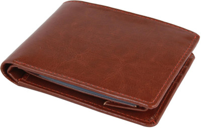 dk wallet Men Casual Tan Artificial Leather Wallet(9 Card Slots)