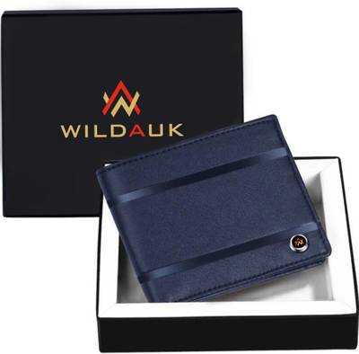 WILDAUK Men Casual, Evening/Party, Formal, Travel, Trendy Blue Artificial Leather Wallet