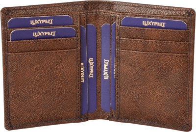 luxypelt Men Travel, Trendy, Evening/Party, Formal Brown Artificial Leather Wallet(11 Card Slots)