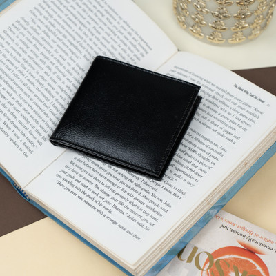 Rich Born Men Formal Black Genuine Leather Wallet(8 Card Slots)