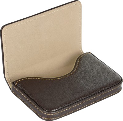 STORITE Men & Women Casual, Formal, Travel, Trendy Brown Artificial Leather Card Holder(1 Card Slot)