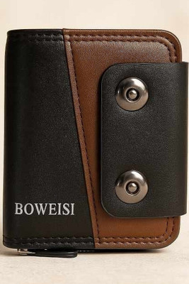 Monvelli Men & Women Travel, Trendy, Evening/Party, Casual Black Artificial Leather Card Holder(8 Card Slots)