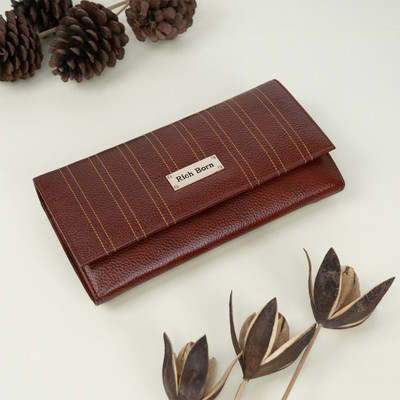 Rich Born Women Trendy Tan Genuine Leather Wallet