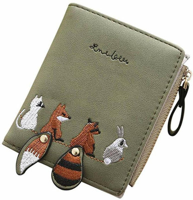 gustave Men & Women Casual Green Artificial Leather Wallet(2 Card Slots)