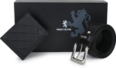 Red Tape Wallet & Belt Combo(Black)