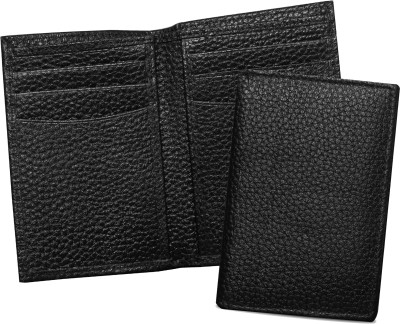 ABYS Men & Women Casual, Formal, Travel, Trendy Black Genuine Leather Card Holder(6 Card Slots)