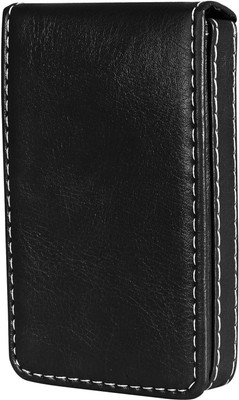 SOPARK Men & Women Casual Black Artificial Leather Card Holder(12 Card Slots)