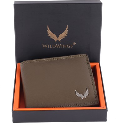 WILDWINGS Men Trendy, Evening/Party, Casual, Formal, Travel Green Genuine Leather Wallet(6 Card Slots)