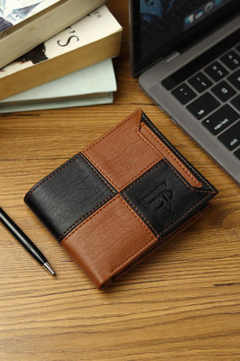 JND Men Casual Black Artificial Leather Wallet(8 Card Slots)