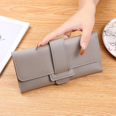 KRAPTICK Women Casual Grey Artificial Leather Wallet(12 Card Slots)