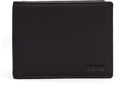 Rene Men Formal Brown Genuine Leather Wallet(4 Card Slots)