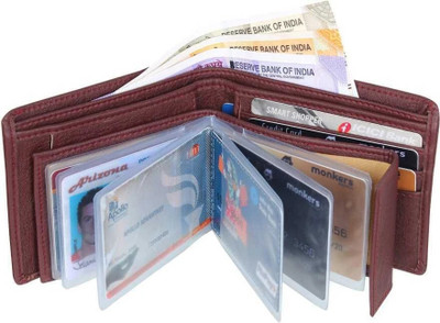 Wildemart Men Casual Brown Artificial Leather Wallet(8 Card Slots)