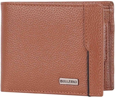 BULLZANO Men Casual Brown Genuine Leather Wallet(4 Card Slots)