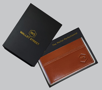 WALLETSTREET Men Casual, Formal, Ethnic, Evening/Party Tan Genuine Leather Wallet(9 Card Slots)