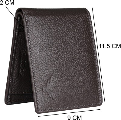 High end hides Men Casual Tan Genuine Leather Wallet(3 Card Slots)