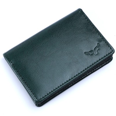 ertte Men & Women Casual, Travel Green Artificial Leather Card Holder(6 Card Slots)