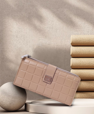 LINO PERROS Women Casual Beige Artificial Leather Wallet(11 Card Slots)
