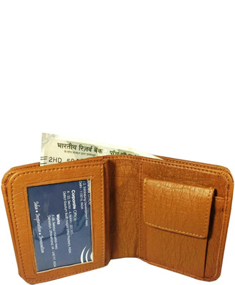 MEGREK Men & Women Tan Genuine Leather, Artificial Leather Wallet(11 Card Slots)