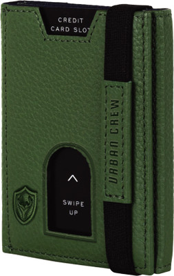ACURAENTERPRISE Men & Women Casual Green Genuine Leather Card Holder(5 Card Slots)