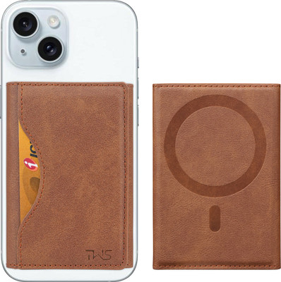 thewalletstore Men Casual Tan Artificial Leather Card Holder(4 Card Slots)