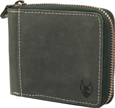 Spirra Men Evening/Party, Trendy Green Genuine Leather Wallet(5 Card Slots)