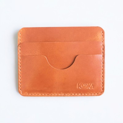 kozha Men & Women Casual, Trendy, Formal Tan Genuine Leather Card Holder(4 Card Slots)