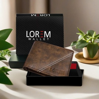 LOREM Men Casual, Evening/Party, Formal Brown Artificial Leather Wallet(4 Card Slots)