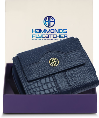 Hammonds Flycatcher Women Formal, Casual, Evening/Party Blue Genuine Leather Wallet(17 Card Slots)