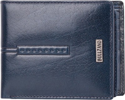 BULLZANO Men Casual Blue Genuine Leather Wallet(12 Card Slots)