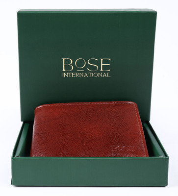 BOSE INTERNATIONAL Men & Women Casual, Formal, Trendy Brown Genuine Leather Wallet(5 Card Slots)