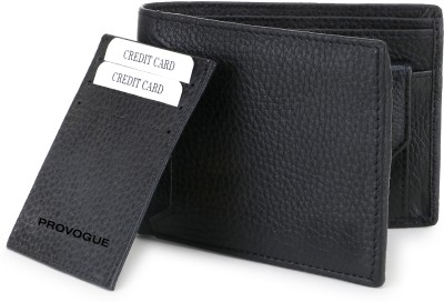 PROVOGUE Men Trendy, Travel, Casual, Evening/Party, Formal, Ethnic Black Genuine Leather Wallet(8 Card Slots)