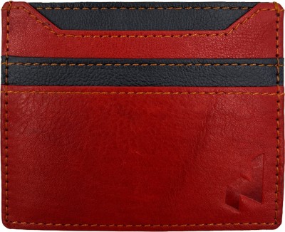 Vbgyor Men Trendy Red Genuine Leather Document Holder(6 Card Slots)